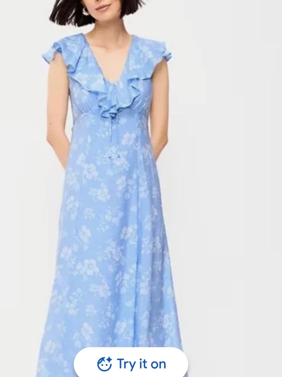 Old Navy Dresses & Skirts - Old Navy Light Blue Floral Ruffle Maxi Dress Size XS
